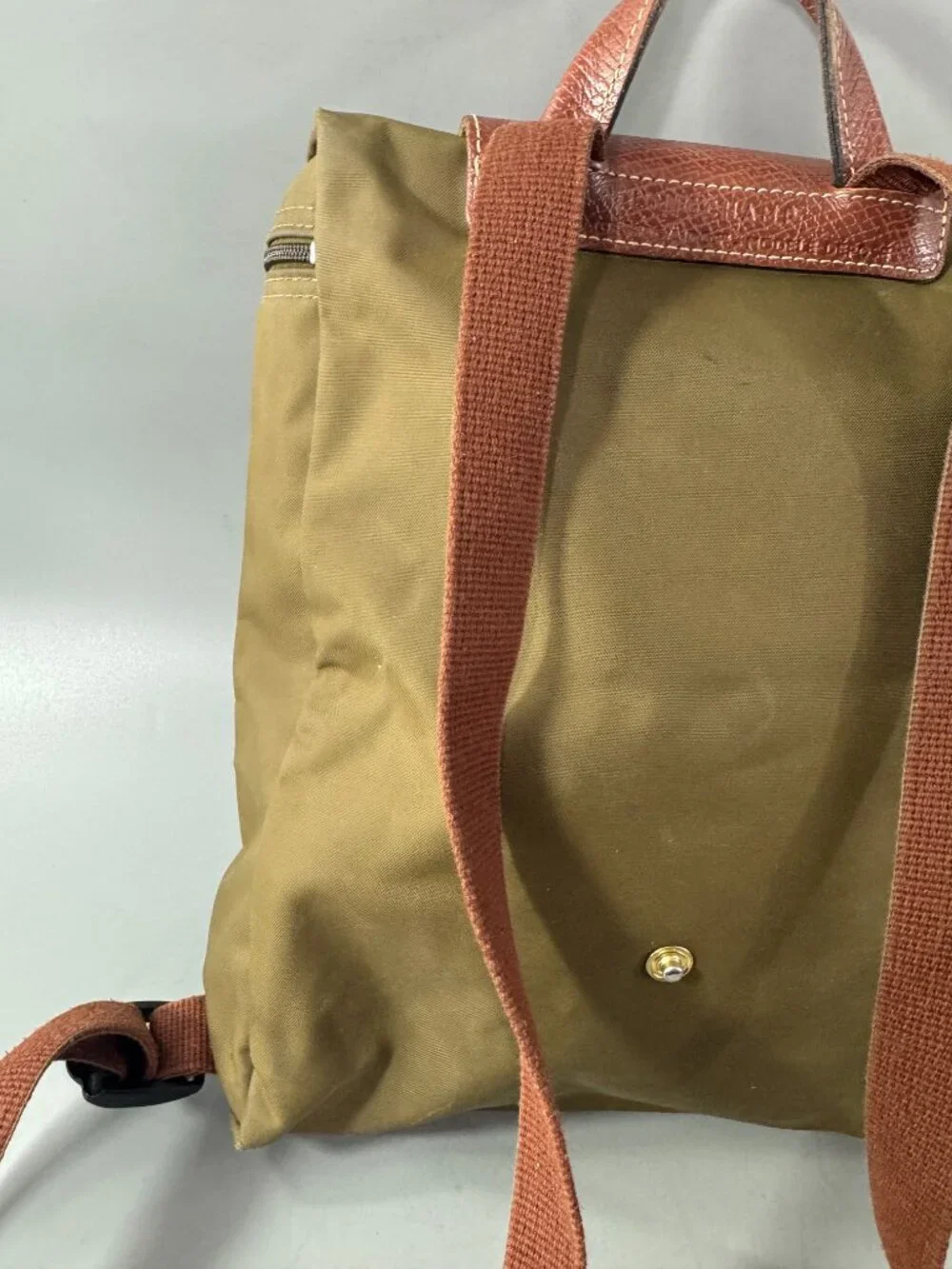 Longchamp Le Pliage Medium Backpack in Green